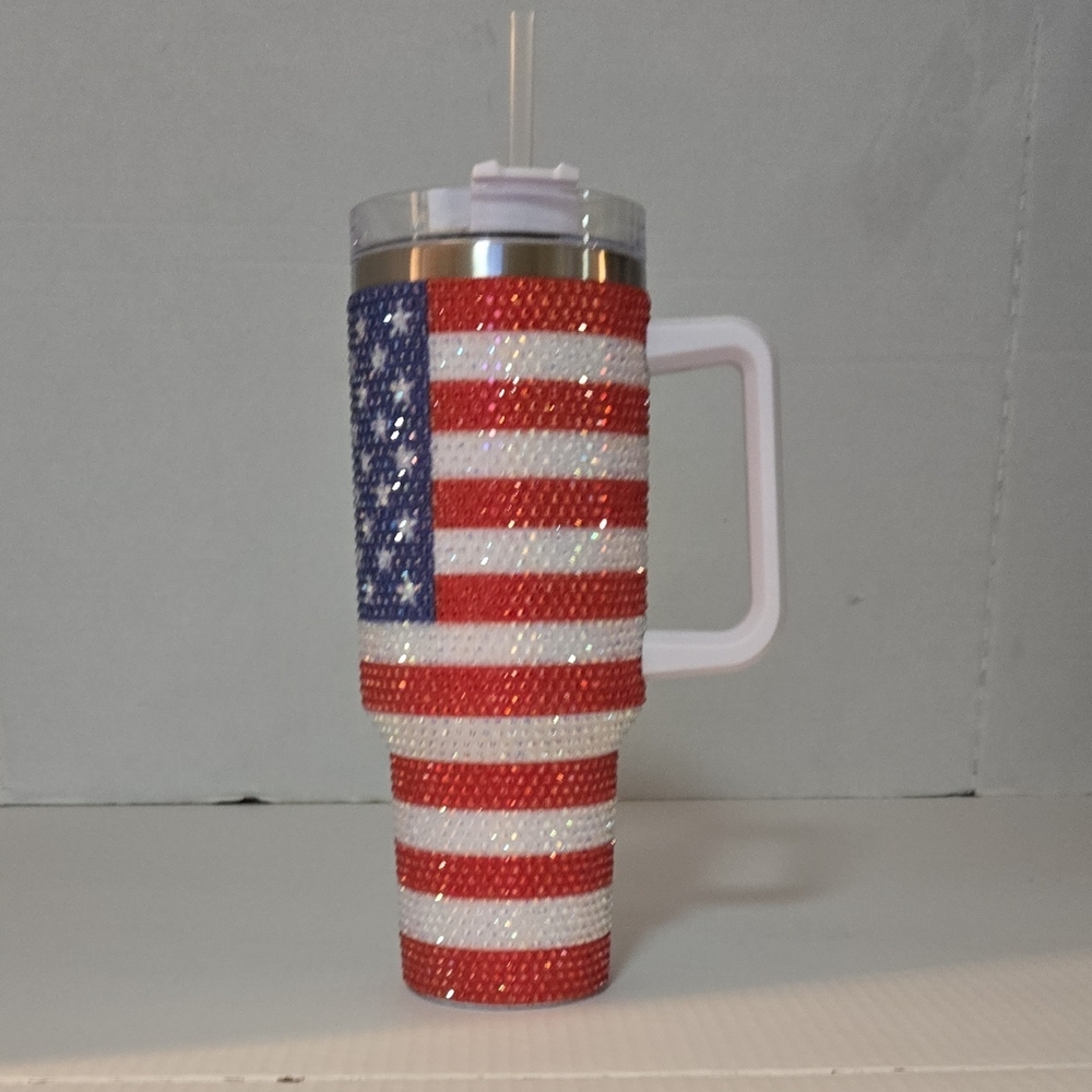 Red and White Insulated Drinkware Tumbler